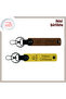 Precious Gift to Give to Trabzonluya, 61 Written, Personal Leather Keychain, Light Brown-Yellow