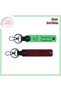 61 Trabzon Written Meaningful Designed Leather Keychains, Set of X2 with Your Name Written, Pistachio Green-Claret Red