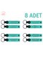 Leather Souvenir, Turquoise, Name Can Be Written on It, for Little Ones Graduating from Teaching, Set of 8