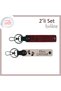 Personal Leather Keychain Set with Heart Foot Pattern, Burgundy-Powder, Meaningful Gift as a Birth Souvenir