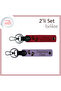 New Mom's First Keepsake Leather Set, Heart Foot Themed Design, Red-Purple Violet