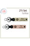 Ship Motif Leather Keychain Set, Milk Coffee-Kitten Mouth, Common Souvenir between Father and Son