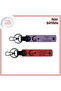 Children's and Crescent Star Motif Personal Keychain Set – Themed Meaningful Gift X2, Purple-Pomegranate Flower