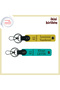 Souvenir Set with Your Name Written, Yellow-Dark Turquoise, Special Leather Keychain for Trabzon Sevdas X2