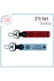 Ship Rudder Motif Leather Keychain, Personal Gift for Lover, Name Printable, Red-Sky Blue