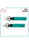 Two Hearts from One Neighbor, 61 Trabzon Written Leather Keychain X2 Gift, Dark Turquoise-K Turquoise