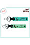 X2 Set, Turquoise-Green, Gift Honoring the Days That Have Passed Together – Child and Crescent Star Keychain