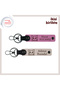 Cute Moment with the Cat Who Doesn'T Sleep Together, Leather Keychain Set, Pink-Powder
