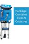 Universal Folding Aluminum Under Arm Crutches - Lightweight Crutches for Adults 4'11" to 6'4", - 2