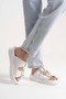 Casual Double Gold Buckle Daily Comfortable Stylish Women's Slippers - 2