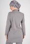 Gray Color Sakura Model Hijab Doctor Nurse Scrubs Uniform Set - 8