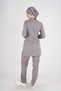 Gray Color Sakura Model Hijab Doctor Nurse Scrubs Uniform Set - 3
