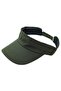 Army Green Adjustable Velcro Visor Hat Uv Sunscreen Daily Beach Tennis Hat - 2
