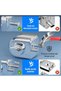 Ranbo 304 Stainless Steel Glass Door Lock Floor Latch Lock Bolt Ground Lock for Bathroom Toilet Shop - 8