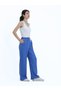 Women's Sofia Linen Fabric Striped High Waist Wide Leg Relaxed Fit Lace-Up Elastic Waist Casual Pants - 3