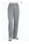 Women's Sofia Linen Fabric Striped High Waist Wide Leg Relaxed Fit Lace-Up Elastic Waist Casual Pants