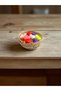 Mini Heart Decorative Scented Basket Mixed Color Soap (20 Pieces 2*2 cm in the Basket) - 3