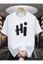 Men's Hi Printed T-Shirt New Season Oversize Loose - 7
