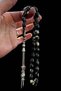 Black and White Moire Beirut Drop Powder Amber Prayer Beads, Amber Gift Wooden Boxed Rosary - 2