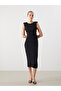 Black Backless Slit Midi Dress - 2