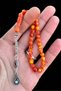 Wrist Length Yellow Red Moire Powder Amber Prayer Beads, Gift Wooden Boxed Rosary - 3