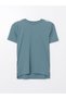 Blue Crew Neck Short Sleeve Men's Sports T-Shirt - 5