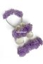 Laser Floral Maternity Mother's Crown Bandana and Baby Booties - 6