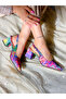 Maria Colorful Snake Skin 5 cm Heel Sandals - 7