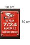 Warning There Is a Dog and This Area Is Monitored 24/7 with Camera Warning Sign 2Pcs 20X30Cm with Aeks Tape - 2