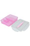 Saif Gallery Plastic Lunch Box, 1 Liter, 4 Compartments - Pink - 2