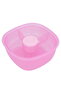 Saif Gallery Plastic Lunch Box, Square with Lid, 1.2 L - Pink - 2