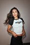Printed Raglan Sleeve Crop T-Shirt - 2