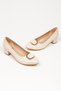 Women's 3 cm Buckle Short Thick Heeled Shoes and Bag Set - 3