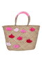 Thermos Bag Made of Woven Straw - Light Brown, 50x36 cm