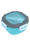 Saif Gallery Plastic Lunch Box, 1.2L, Square, with Lid - Blue
