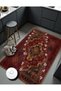 Kemal Collection Text Detailed Abstract Ethnic Patterned Woven Base Decorative Carpet Kemal73 - 3