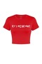 Women's Let's Misbehave Printed Baby Tee Crop T-Shirt - 2