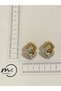 316 L Surgical Steel Pearl Design Steel Gold Earrings - 2