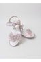 Girl's Pink Color Filled Soles Figured Stylish Evening Sandals - 4