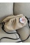 Women's Woven Textured Women's Shoulder Bag with Zipper and Snap Closure En25 Boy15 - 2