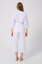 Joyed White Karate Suit Unisex Suit with Belt Alpaca Soft Texture and Bright Look - 3