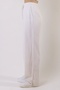 White Linen Blend Loose Fit Trousers - 3