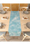 Blue Turquoise Bohemian Patterned Special Design Runner Digital Printed Decorative Tablecloth Home Decoration