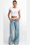 Crop Viscose and Modal Blended Crop Top White Women's t Shirt - 3