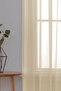 Cream Plain Tulle Curtain, Plain, Patternless, Plain Tulle, Frequently Pleated, Ironing Not Asked, Tulle, Curtain