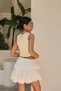 White Ruffled Short Skirt - 4
