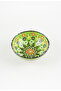 2 Pieces Handmade Light Green-Black Tulip Motif 15 cm Ceramic Bowl Set - 3