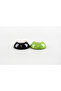 2 Pieces Handmade Light Green-Black Tulip Motif 15 cm Ceramic Bowl Set - 7