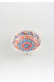 2 Pieces Handmade Light Blue-White Tulip Motif 15 cm Ceramic Bowl Set