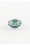 2 Pieces Handmade Water Green - Navy Blue Tulip Motif 15 cm Ceramic Bowl Set - 7